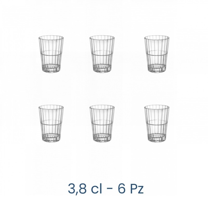 BICCHIERI OXFORD BAR LIQUORE SHOT 3,8 cl Pz 6