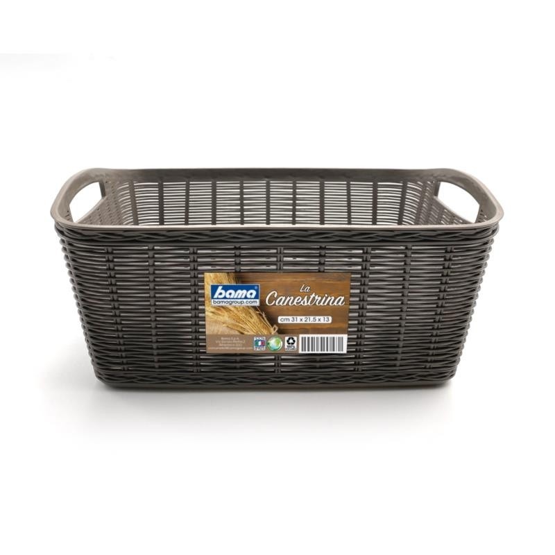 CASSETTINA LA CANESTRINA PLASTICA CM 31x21x13 TORTORA