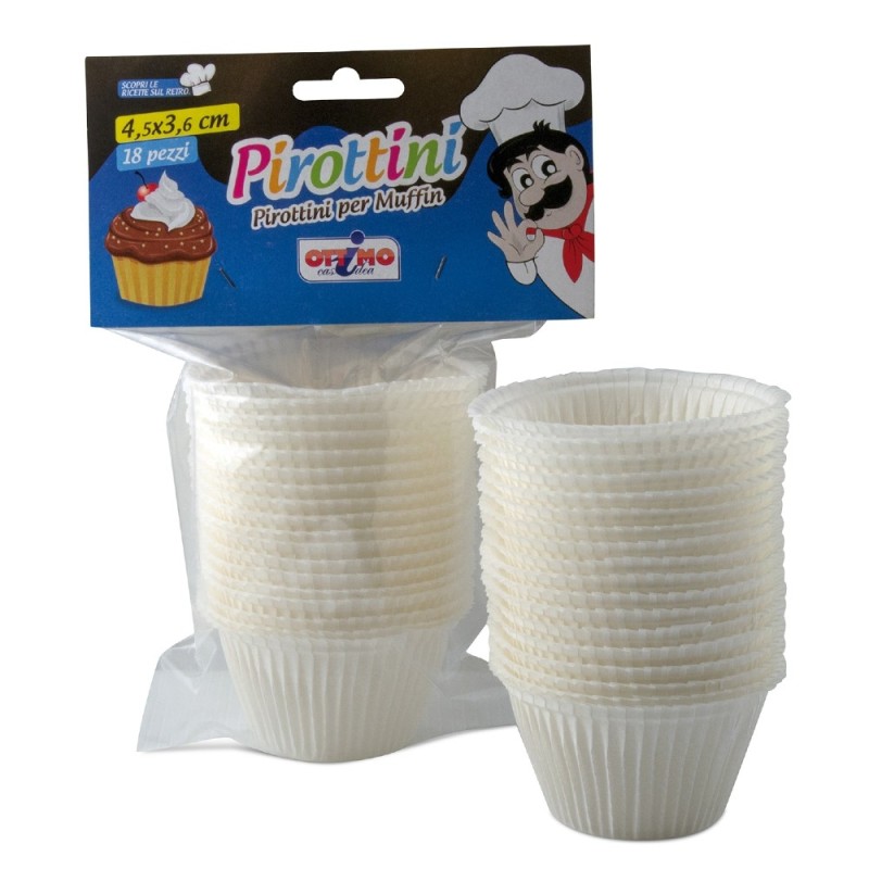 PIROTTINI IN CARTA PER MUFFIN CM 4,5x3,6 - Pz 18