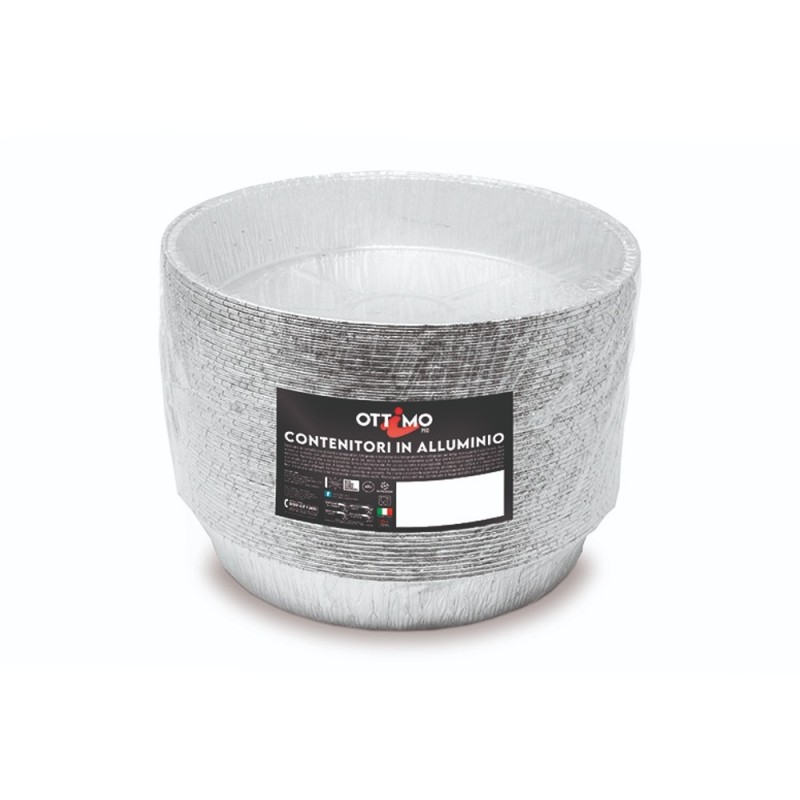 VASCHETTA IN ALLUMINIO PER ALIMENTI TONDA CM 23x4 Pz 50