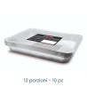 VASCHETTA IN ALLUMINIO RETTANGOLARE 12 PORZIONI - 10 Pz