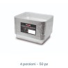 VASCHETTA IN ALLUMINIO RETTANGOLARE 4 PORZIONI - 50 Pz