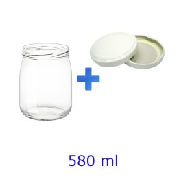 48 Barattoli in vetro per salsa e pelati 580 ml con tappo