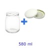 48 Barattoli in vetro per salsa e pelati 580 ml con tappo