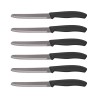 Set 6 coltelli da tavola Master-Cut con manico in polipropilene nero e lama in acciaio inox