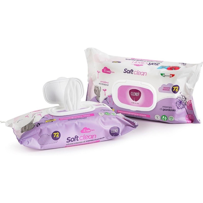 Clendy Salviettine imbevute milleusi Soft Clean da 72 pz - RagStore