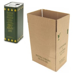 SCATOLA CARTONE PER TANICA METALLO Lt 5 A 2 POSTI