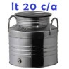 Bidone Inox Olio Aggraffato 18/10 da 20 Litri c/a - Contenitori Olio