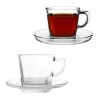 TAZZINE THE VETRO CON PIATTINO CARRE ml 215 Pz 6