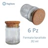 barattoli decorativi in vetro con tappi in sughero