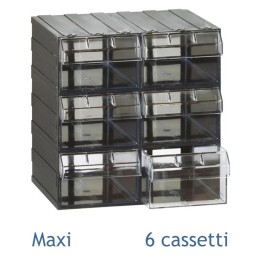 Cassettiera Maxi componibile porta oggetti a 6 cassetti - Cm 34x27x34h