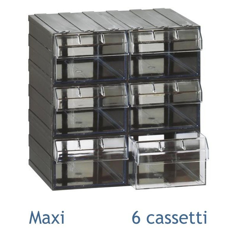 Cassettiera Maxi componibile porta oggetti a 6 cassetti - Cm 34x27x34h
