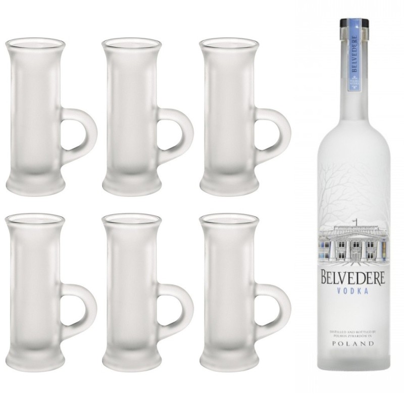 Set 6 bicchieri per vodka con manico