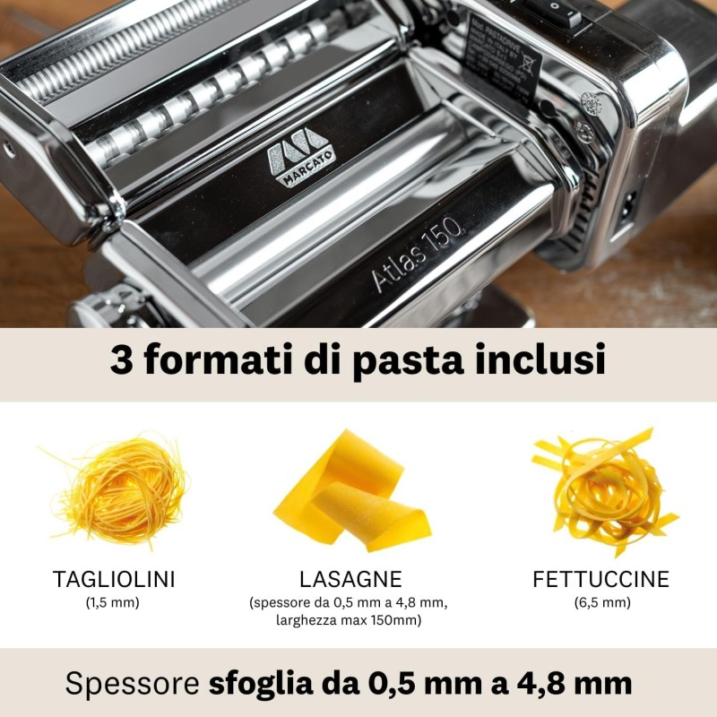 Atlasmotor per fare la pasta lunga spaghetti, tagliatelle, lasagnette