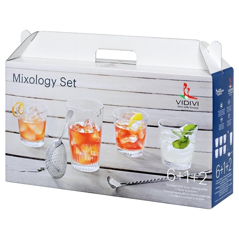 Set di bicchieri in vetro per cocktail della vidivi