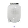 Barattolo dispenser in vetro con rubinetto da 5 lt