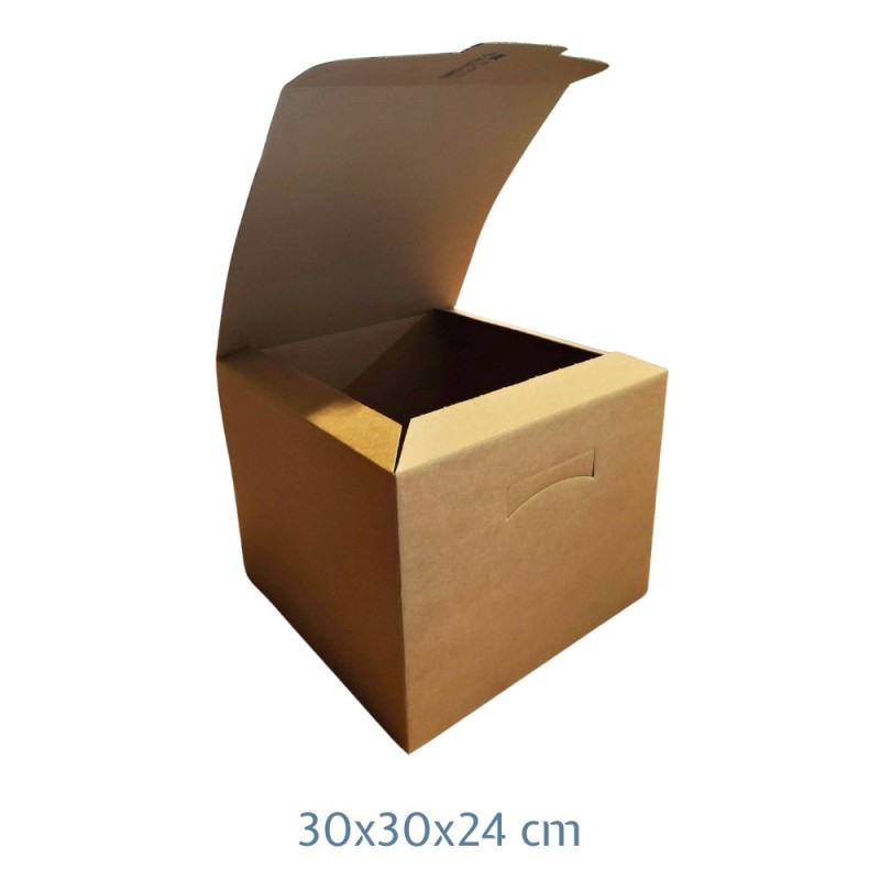 SCATOLA SEGRETO PER REGALI CM 30x30x24 AVANA