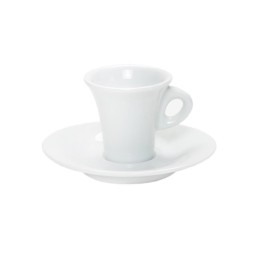 TAZZINE CAFFÈ PORCELLANA BAR AIDA CON PIATTINO 6 PZ BIANCHE