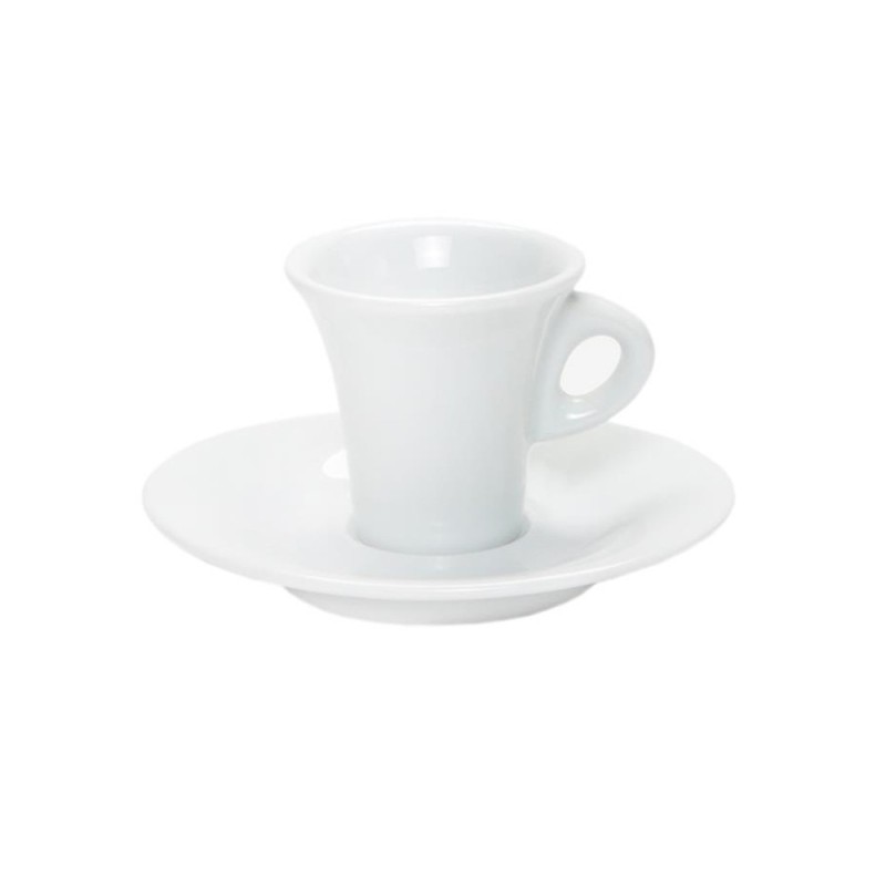 TAZZINE CAFFÈ PORCELLANA BAR AIDA CON PIATTINO 6 PZ BIANCHE