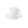 TAZZINE CAFFÈ PORCELLANA BAR AIDA CON PIATTINO 6 PZ BIANCHE
