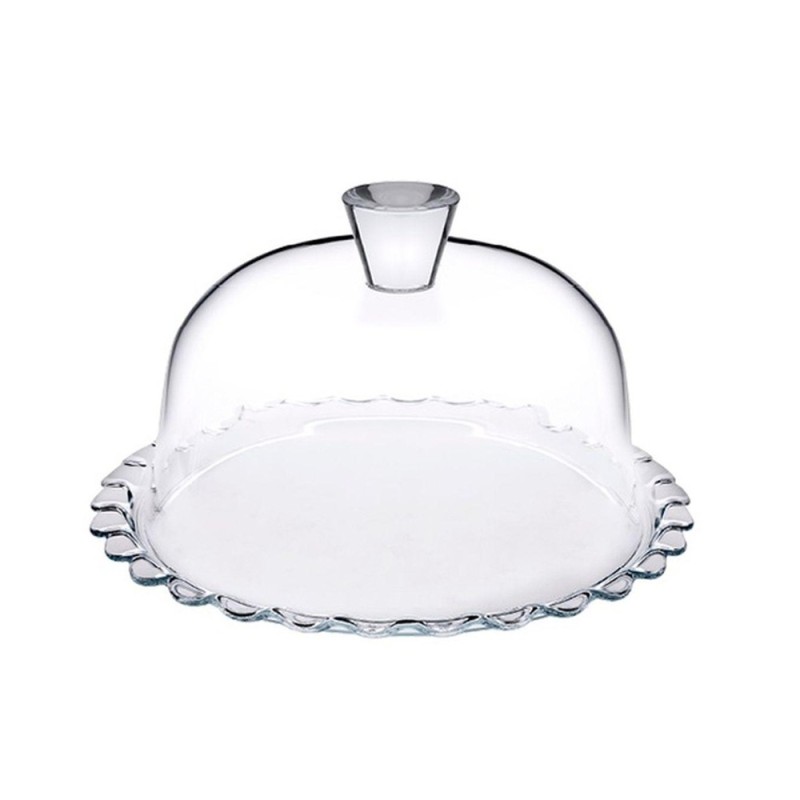 PIATTO IN VETRO PORTA DOLCI MOD. PETITE PATISSERIE CM 26 CON COPERCHIO