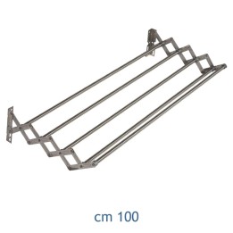STENDIBIANCHERIA A SOFFIETTO FLEXI ACCIAIO INOX CM 100