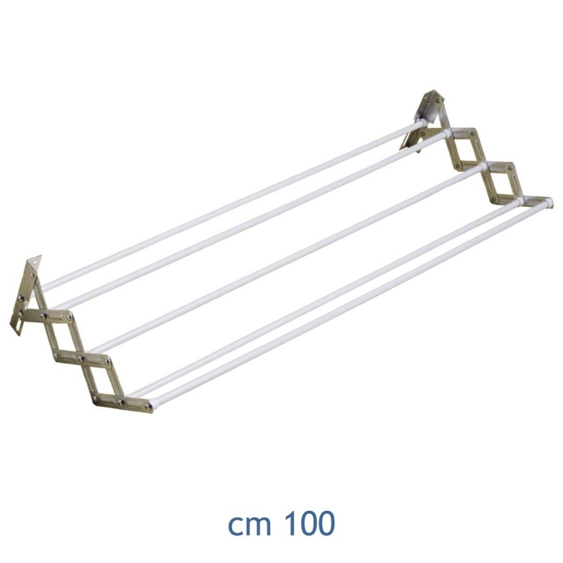 STENDIBIANCHERIA A SOFFIETTO FLEXI PLASTIFICATO CM 100