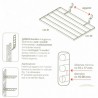 Stendibiancheria resina per termo arredo Dry Warm 3 mt - RagStore
