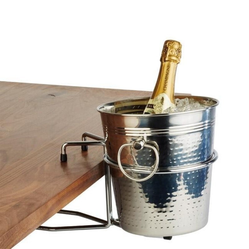 SUPPORTO DA TAVOLO PORTA SECCHIELLO CHAMPAGNE CM 18