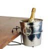 SUPPORTO DA TAVOLO PORTA SECCHIELLO CHAMPAGNE CM 18