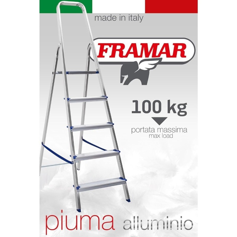 SCALA ALLUMINIO PIUMA 5 GRADINI