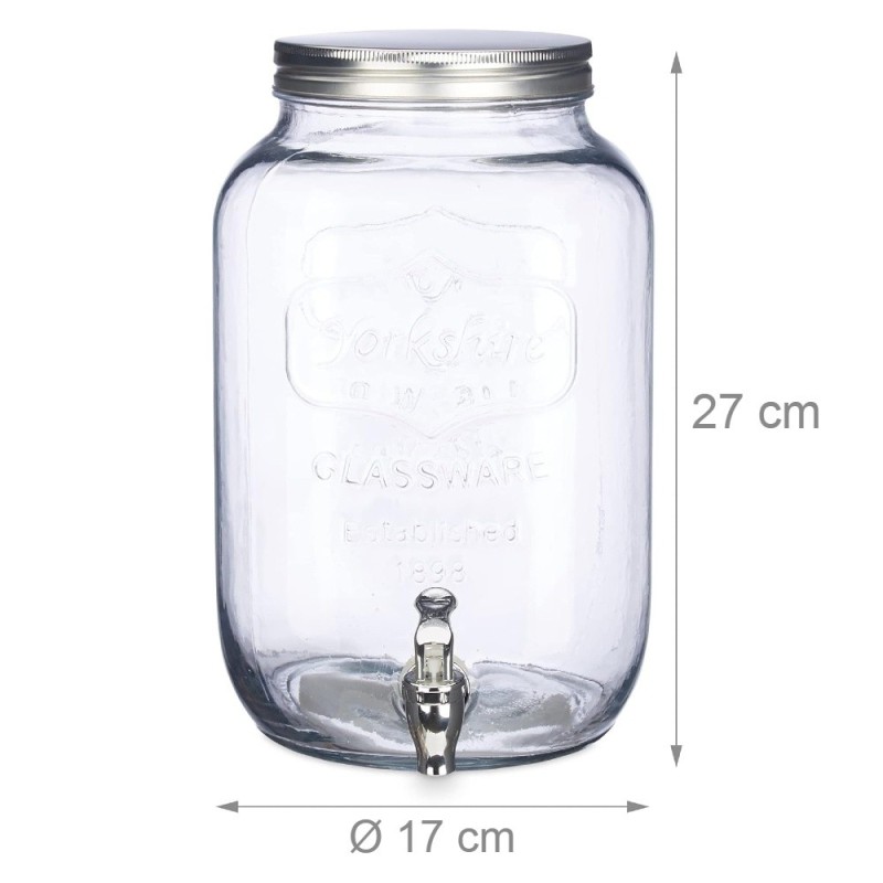 Barattolo dispenser in vetro con rubinetto da 5 lt - RagStore