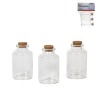 BOTTIGLIE MINI FLACONE 30 ML CON TAPPO SUGHERO 3 Pz