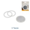 GUARNIZIONE CAFFETTIERA MOKA SILICONE 3Tz 3 Pz+FILTRO