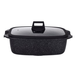 TEGLIA ROSTIERA ANTIADERENTE COCOTTE CM 32x20 BLACK INDUZIONE