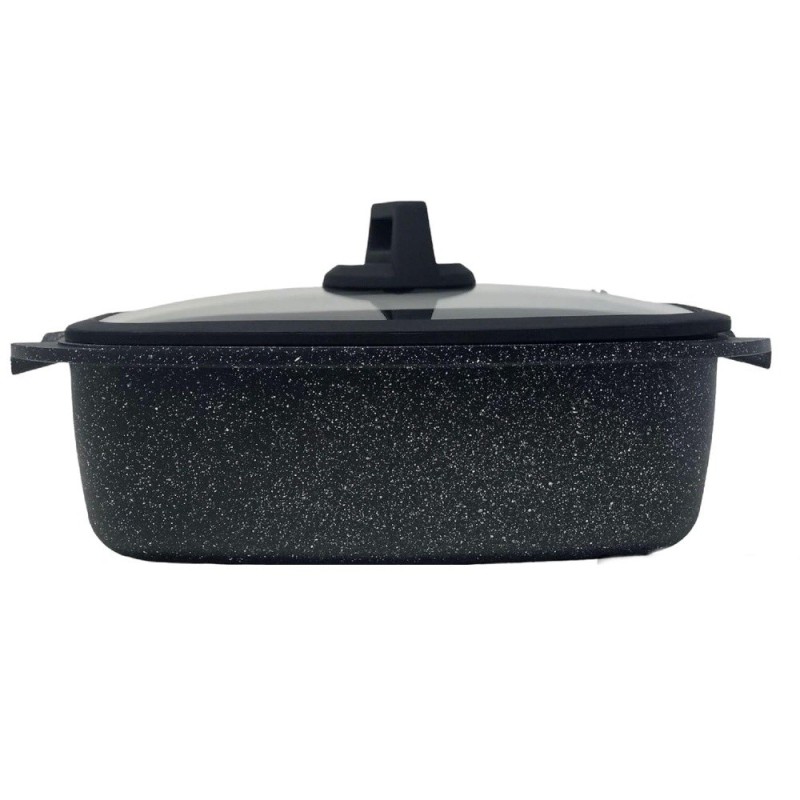 TEGLIA ROSTIERA ANTIADERENTE COCOTTE CM 32x20 BLACK INDUZIONE