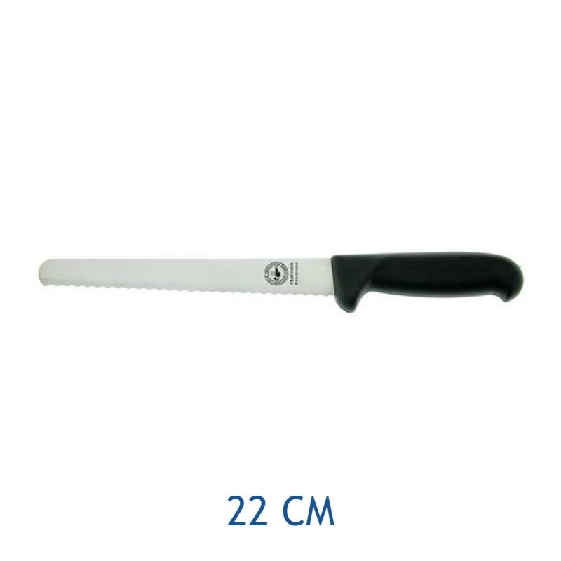 COLTELLO PANE LAMA ONDULATA CM 22 CON MANICO POLIPROPILENE