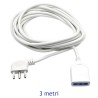 PROLUNGA ELETTRICA LINEARE 3 MT SPINA 16A BIANCA
