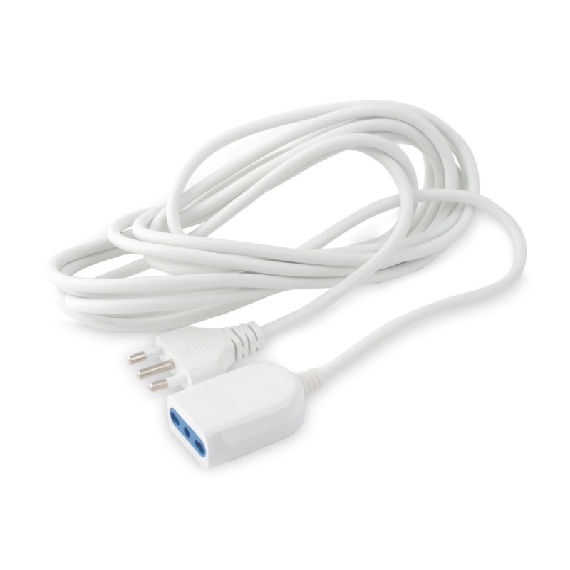 PROLUNGA ELETTRICA LINEARE 5 MT SPINA 16A BIANCA