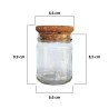 Set 6 barattoli in vetro da 212 ml con tappi in sughero