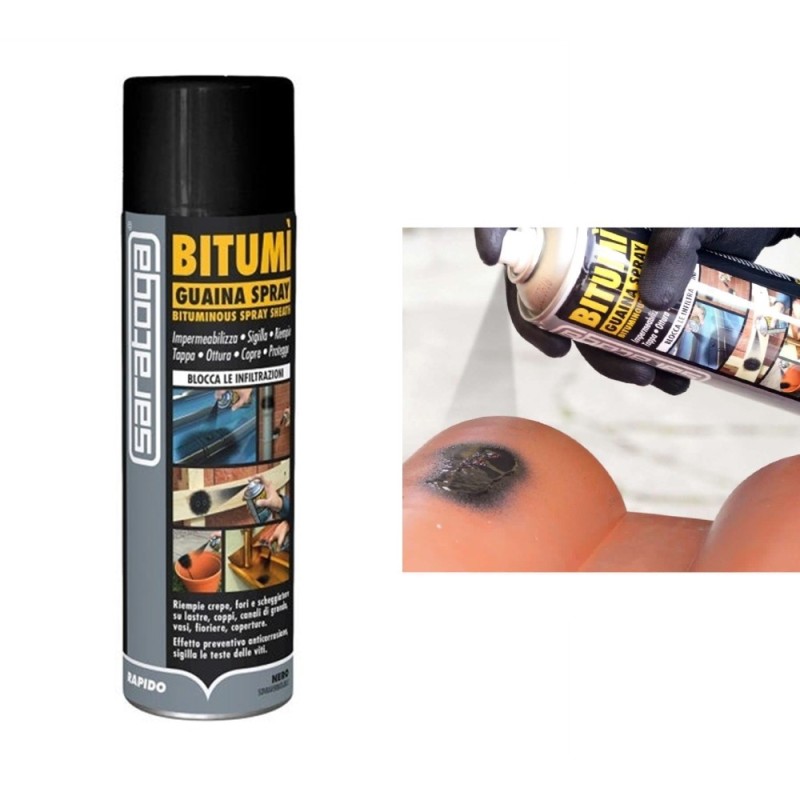 Guaina spray impermeabilizzante Bitumì nero da 500 ml