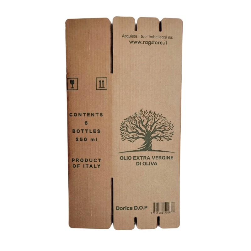 Scatola bottiglia Dorica dop 6 posti da 250 ml con alveare - RagStore