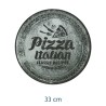 Piatto pizza Saturnia decoro Recipes Nero in porcellana da 33 cm