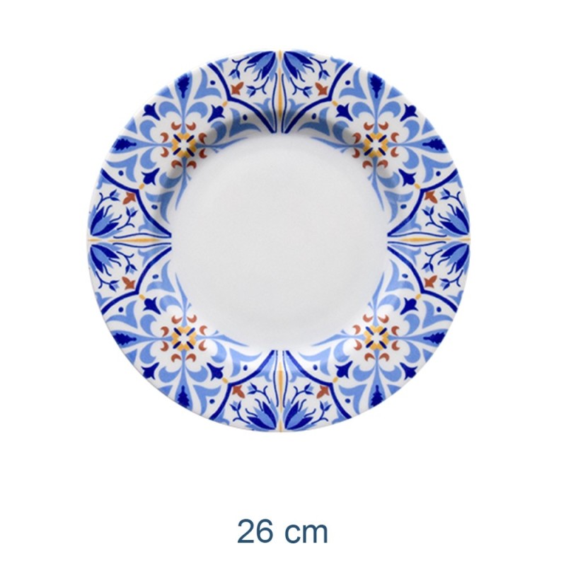 PIATTO PORCELLANA AMALFI PIANO 26 CM