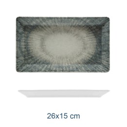 PIATTO PORCELLANA SPACE RETTANGOLARE 26x15 CM
