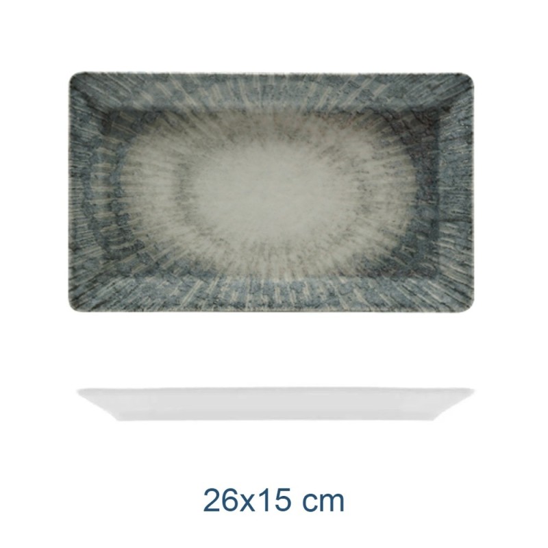 PIATTO PORCELLANA SPACE RETTANGOLARE 26x15 CM