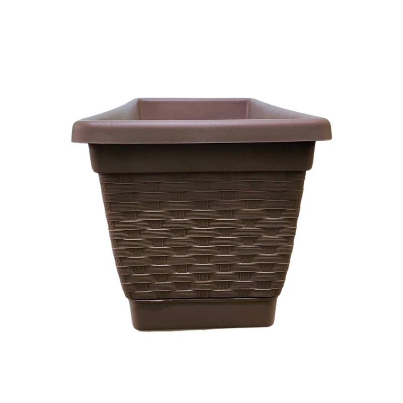 VASO RETTANGOLARE BALCONIERA RATTAN CM 50 CORTECCIA