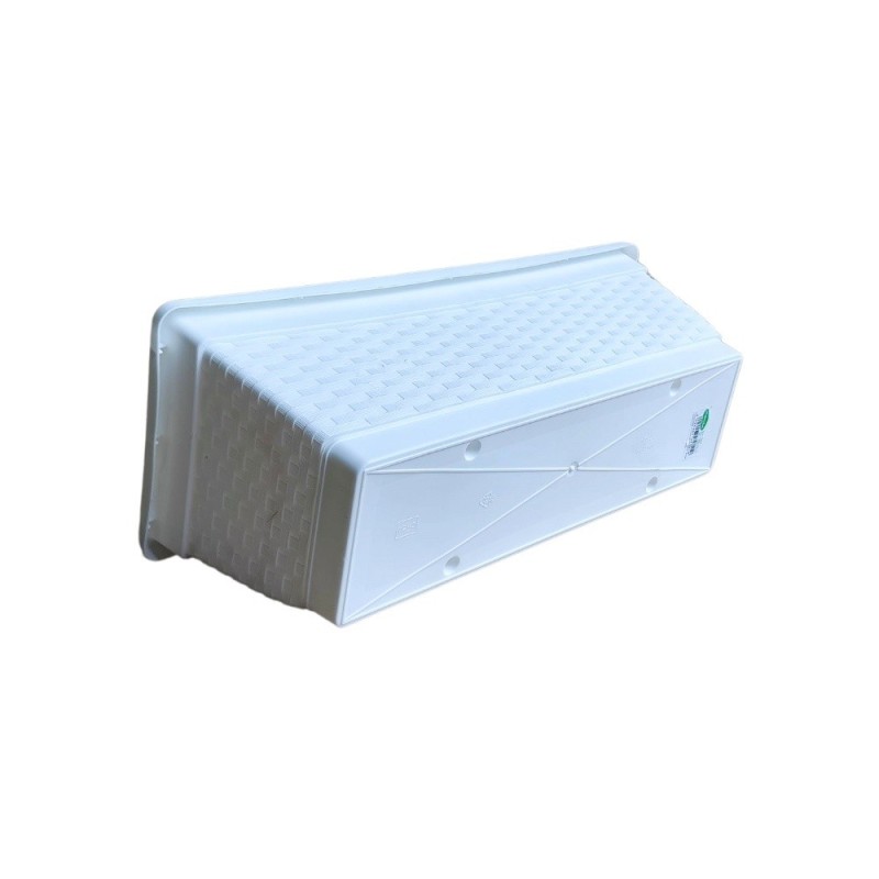 VASO RETTANGOLARE BALCONIERA RATTAN CM 50 BIANCO