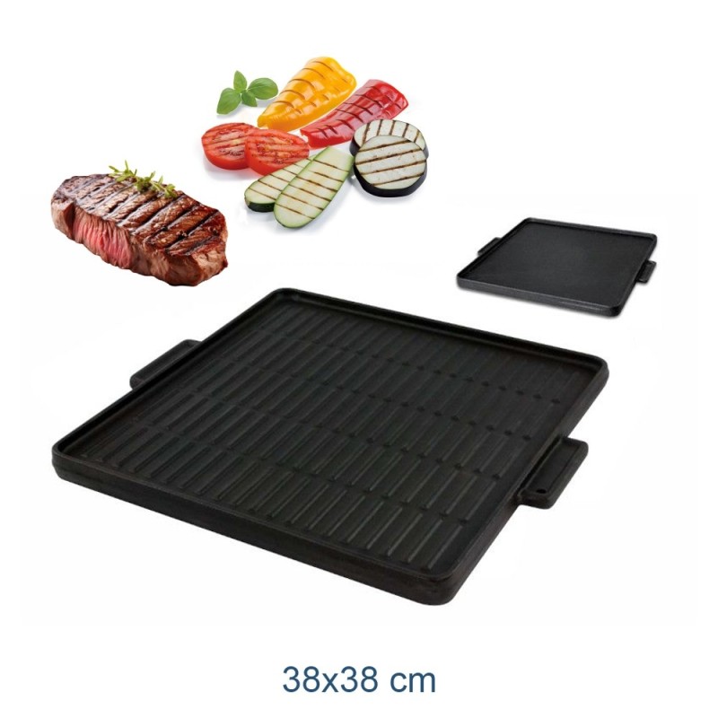 Piatra in ghisa Ilsa per fornellone quadrato cm 40x40 - 8000409003239