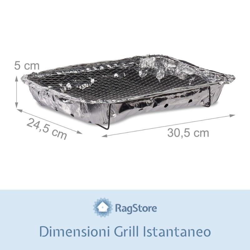 barbecue pronto all'uso con carbonella
